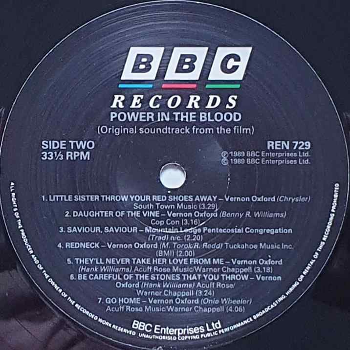 REN 729 Power in the blood Vernon Oxford from the BBC records and Tapes library Label